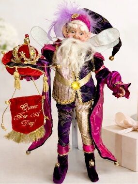 Mark Roberts Queen For A Day Fairy Doll 15” Figurine Crown Decor
